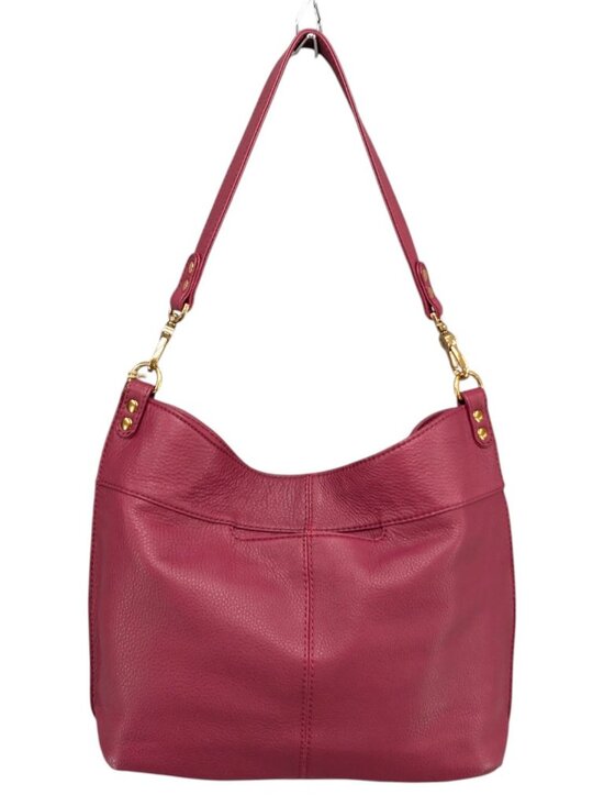 HOBO Pier Shoulder Bag Mulberry Glaze Pebbled Leather Convertible Crossbody - Picture 1 of 16